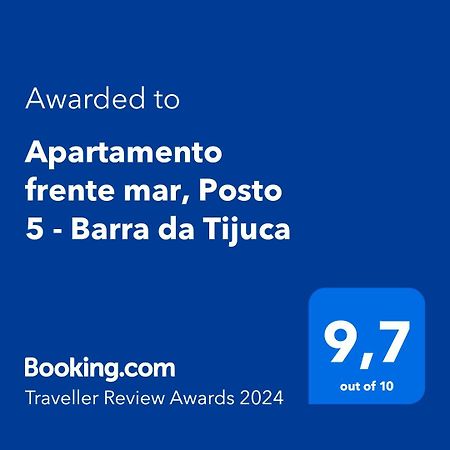 Apartamento Frente Mar, Posto 5 - Barra Da Tijuca Rio de Janeiro Eksteriør bilde